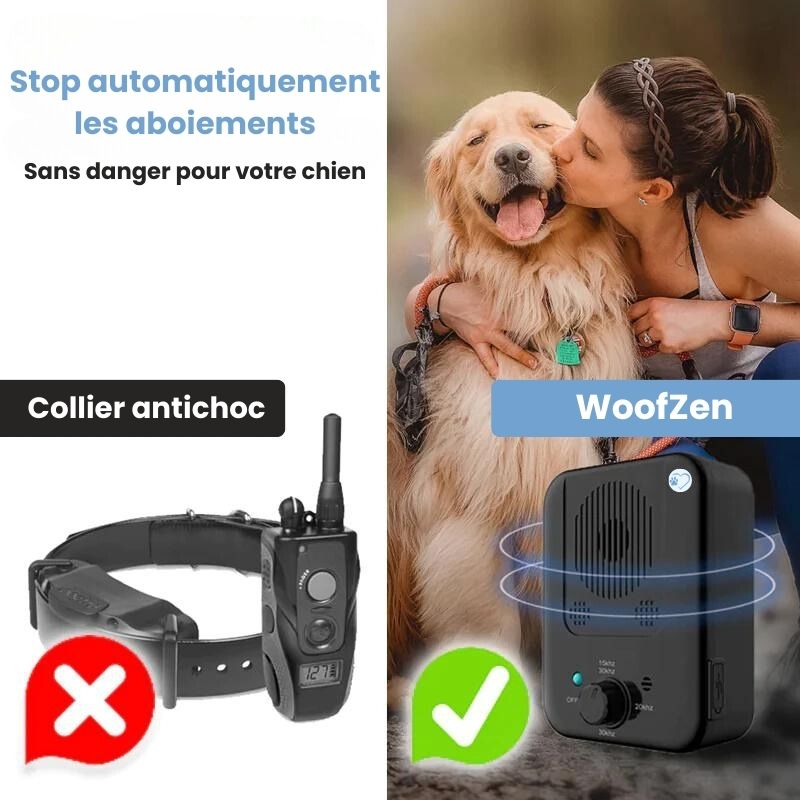 Dispositif anti-aboiement pour chien | WoofZen